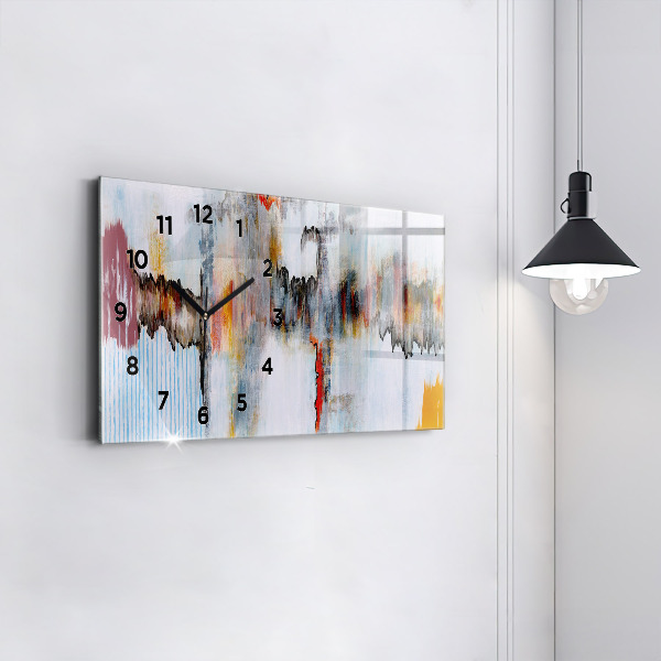 Zegar ścienny poziomy Abstrakcja