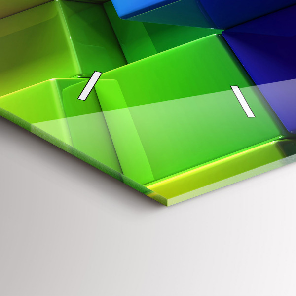 Zegar ścienny poziomy Kolorowe kostki