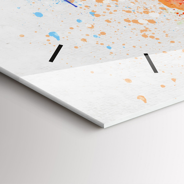 Zegar ścienny poziomy Mapa świata na papierze