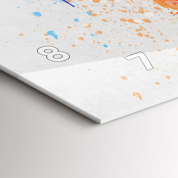 Zegar ścienny poziomy Mapa świata na papierze