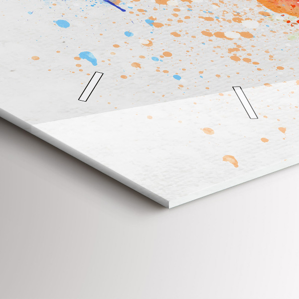 Zegar ścienny poziomy Mapa świata na papierze