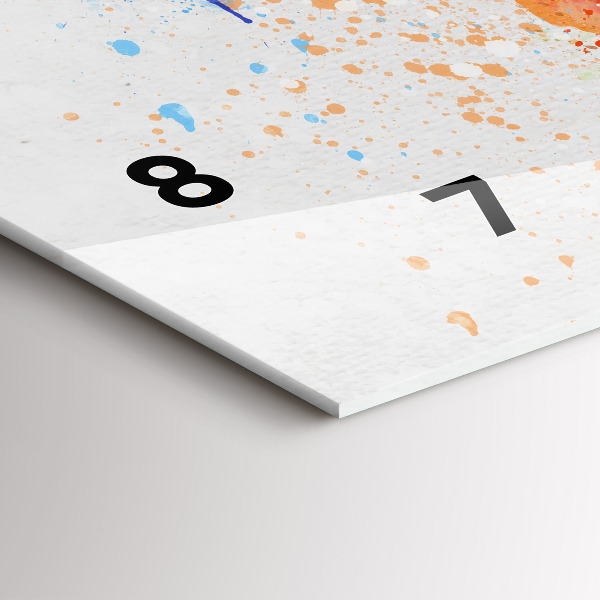 Zegar ścienny poziomy Mapa świata na papierze