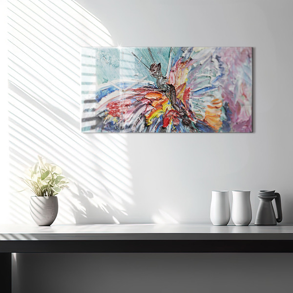 Zegar ścienny poziomy Fragment sztuki olejnej