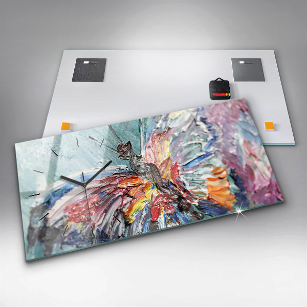 Zegar ścienny poziomy Fragment sztuki olejnej