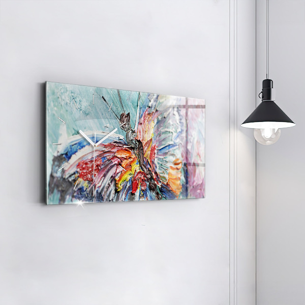 Zegar ścienny poziomy Fragment sztuki olejnej