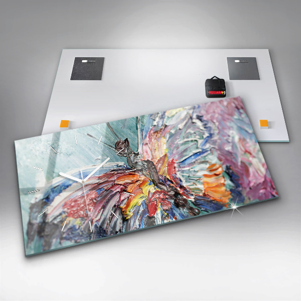 Zegar ścienny poziomy Fragment sztuki olejnej