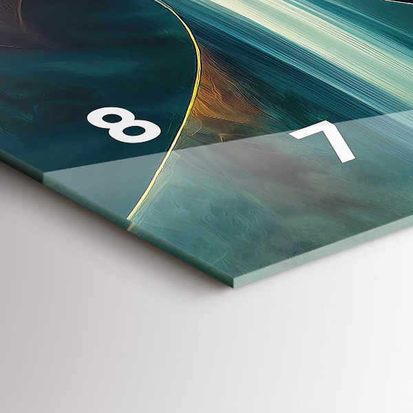 Zegar szklany poziomy Płynący wodospad tło