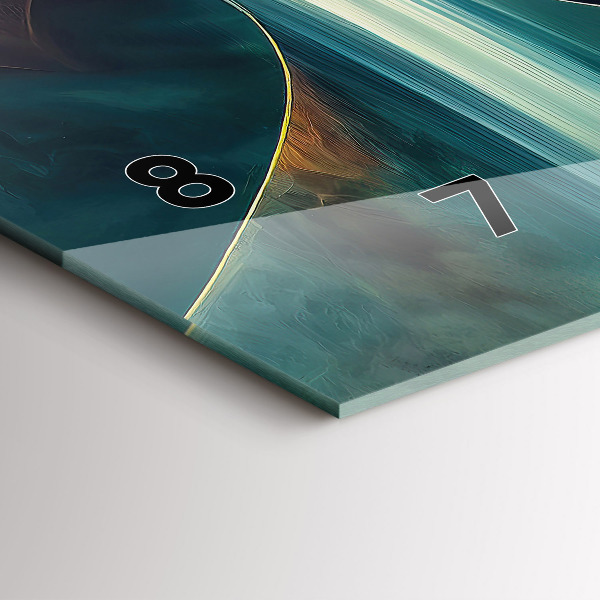 Zegar szklany poziomy Płynący wodospad tło