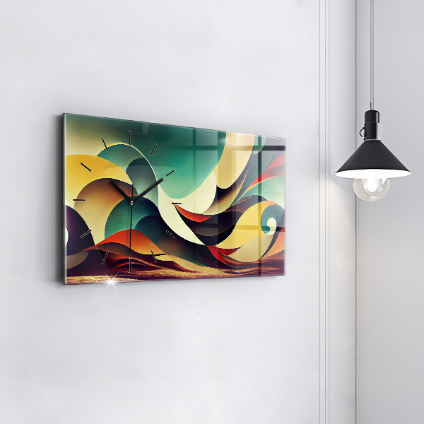 Zegar szklany poziomy Linie abstrakcyjne tło