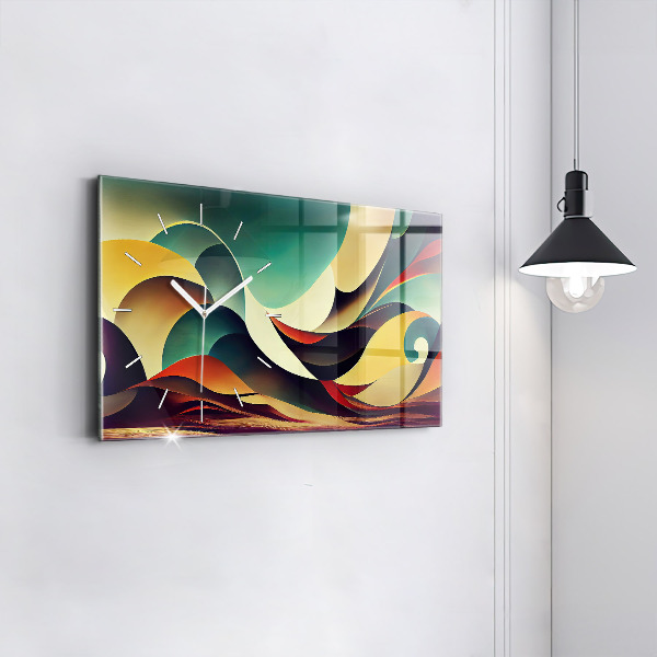 Zegar szklany poziomy Linie abstrakcyjne tło