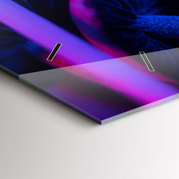 Zegar szklany poziomy Magiczne Grzyby Kolorowe