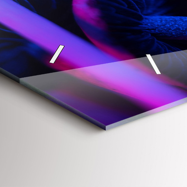 Zegar szklany poziomy Magiczne Grzyby Kolorowe