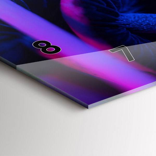 Zegar szklany poziomy Magiczne Grzyby Kolorowe