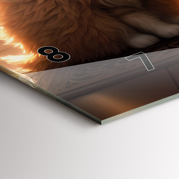 Zegar szklany poziomy Cztery kotki w słońcu