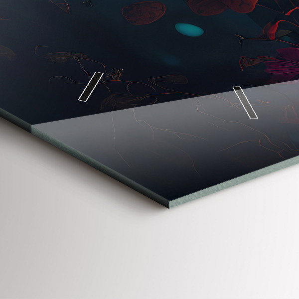 Zegar szklany poziomy Las i magiczne grzyby