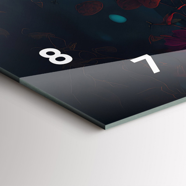 Zegar szklany poziomy Las i magiczne grzyby