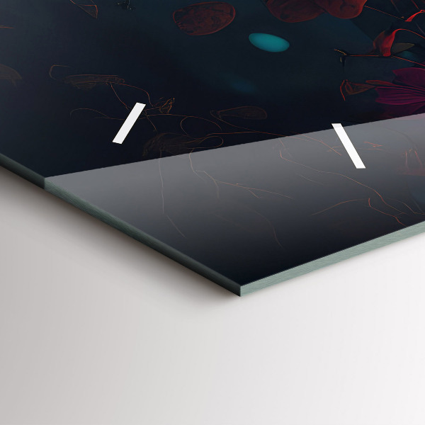 Zegar szklany poziomy Las i magiczne grzyby