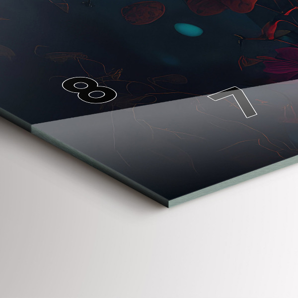 Zegar szklany poziomy Las i magiczne grzyby