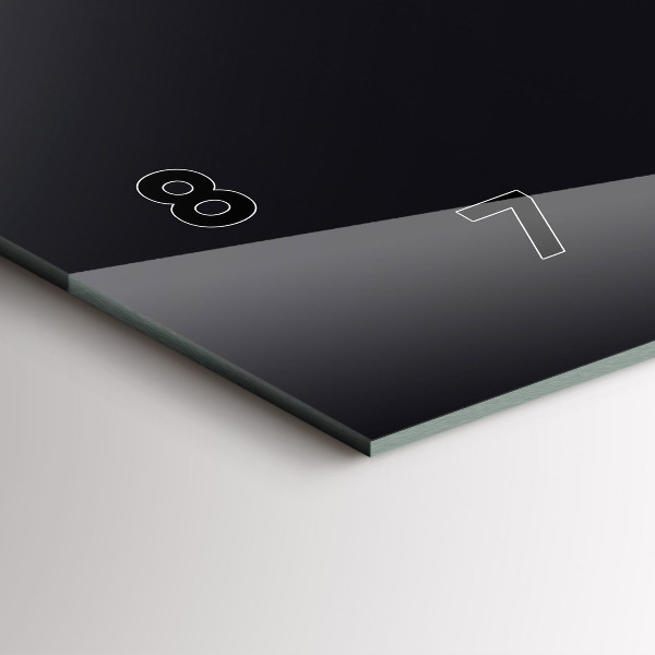 Zegar szklany poziomy Futurystyczna fala