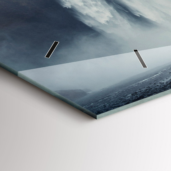 Zegar poziomy Wodospad Islandia Krajobraz