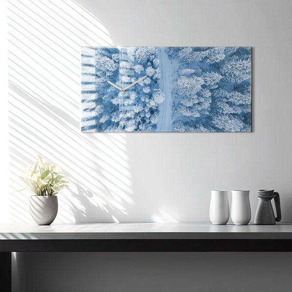 Zegar poziomy Las z lotu ptaka Dron