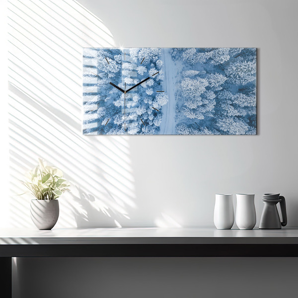 Zegar poziomy Las z lotu ptaka Dron