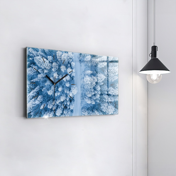 Zegar poziomy Las z lotu ptaka Dron