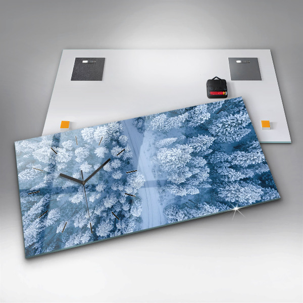 Zegar poziomy Las z lotu ptaka Dron