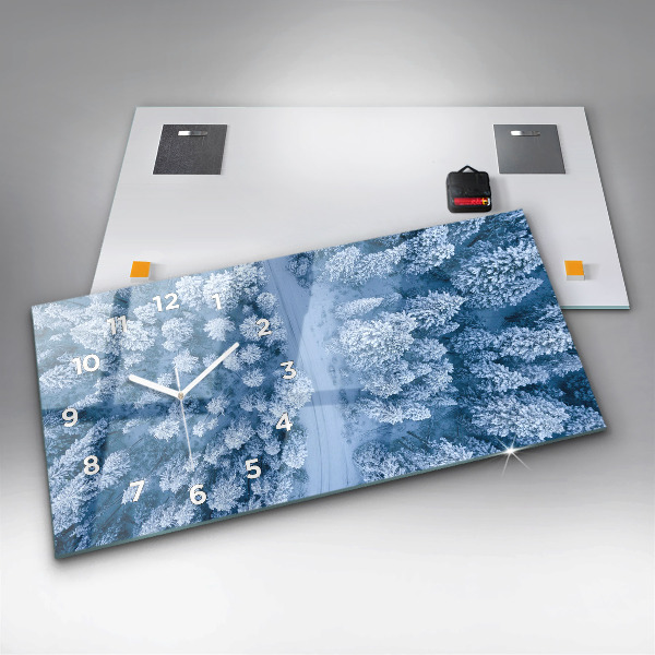 Zegar poziomy Las z lotu ptaka Dron