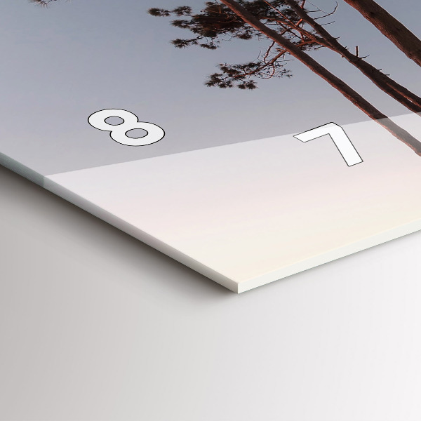 Zegar poziomy Półksiężyc i drzewa