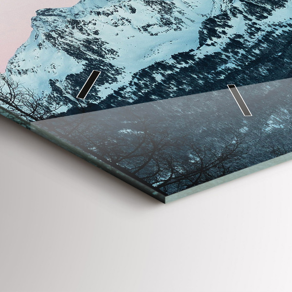 Zegar poziomy Pasmo górskie zimą