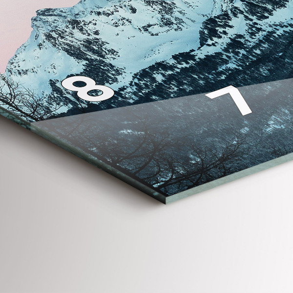 Zegar poziomy Pasmo górskie zimą