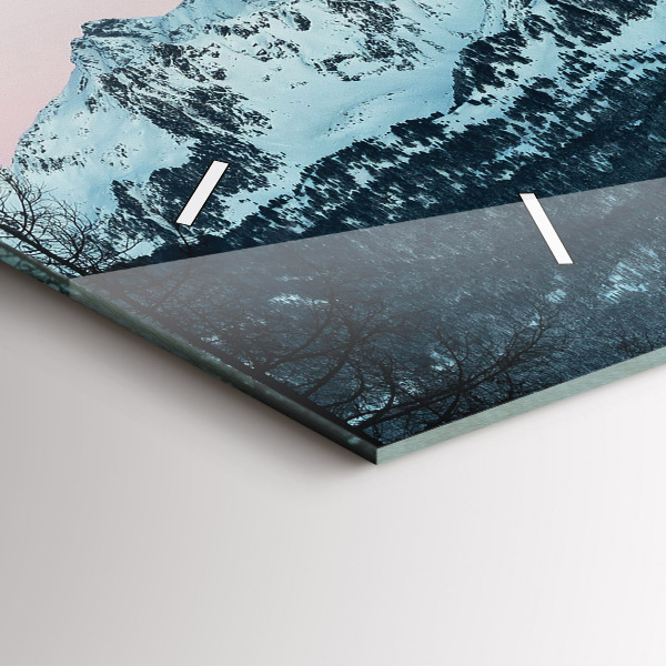 Zegar poziomy Pasmo górskie zimą