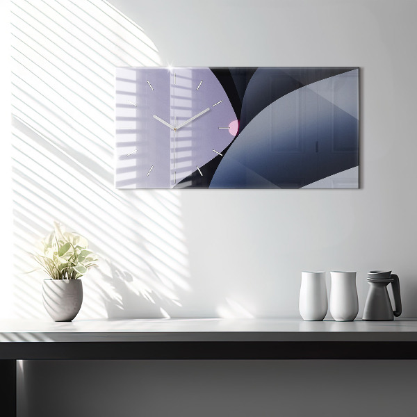 Zegar ścienny poziomy Abstrakcja słońce