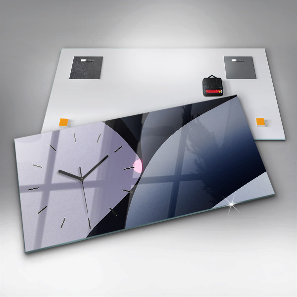 Zegar ścienny poziomy Abstrakcja słońce