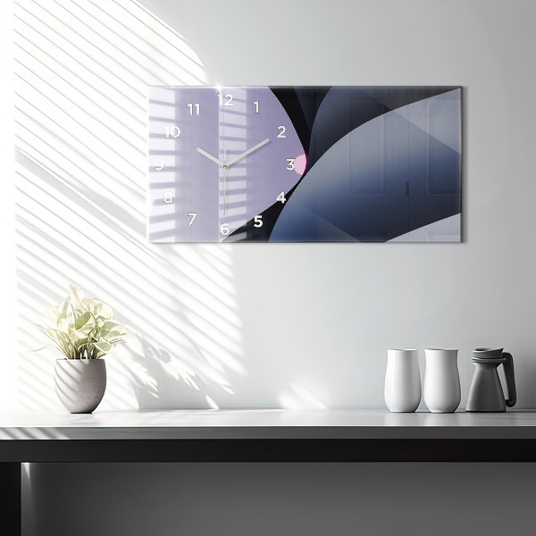 Zegar ścienny poziomy Abstrakcja słońce