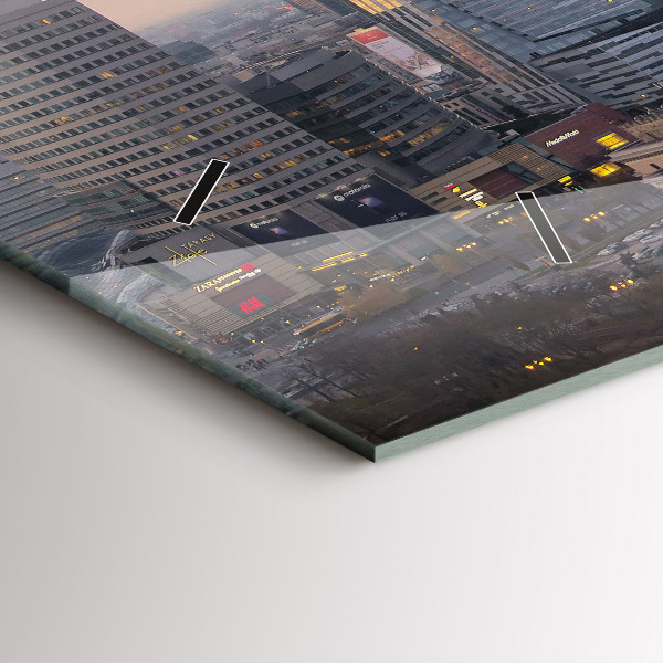 Zegar poziomy Panorama Warszawy