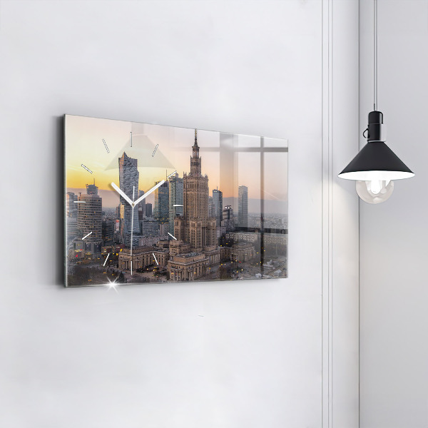 Zegar poziomy Panorama Warszawy