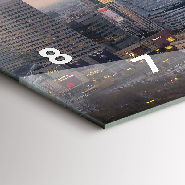 Zegar poziomy Panorama Warszawy