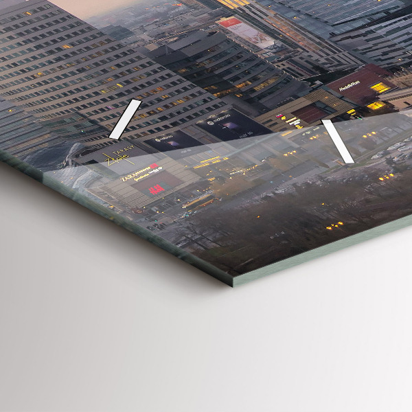 Zegar poziomy Panorama Warszawy