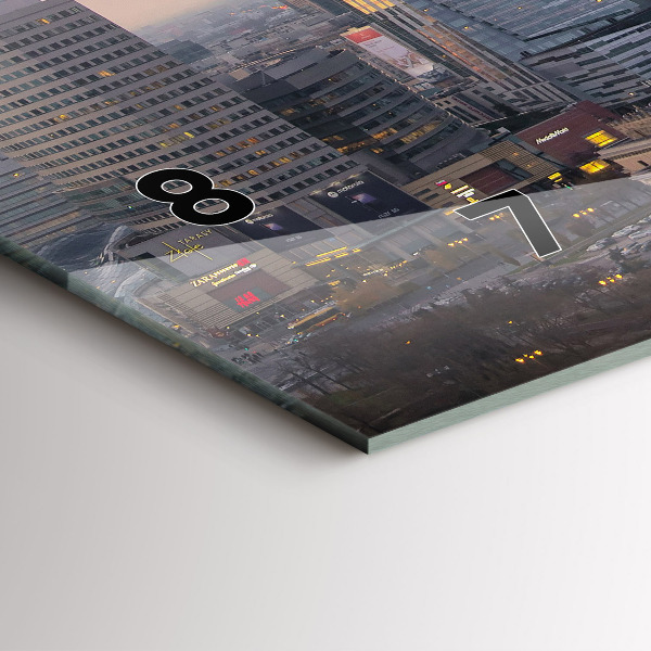 Zegar poziomy Panorama Warszawy