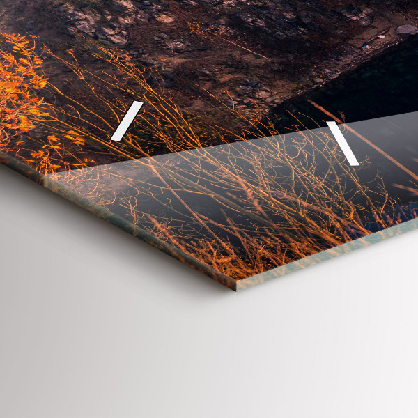 Zegar poziomy Kraków jezioro Zakrzówek jesień