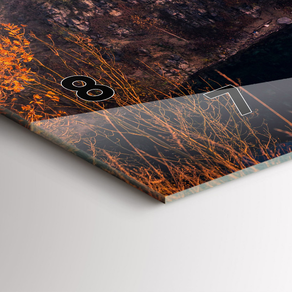 Zegar poziomy Kraków jezioro Zakrzówek jesień