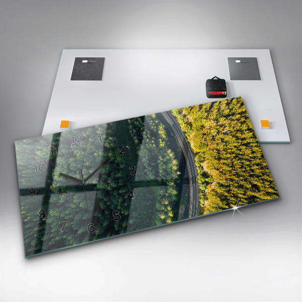 Zegar poziomy Las z lotu ptaka