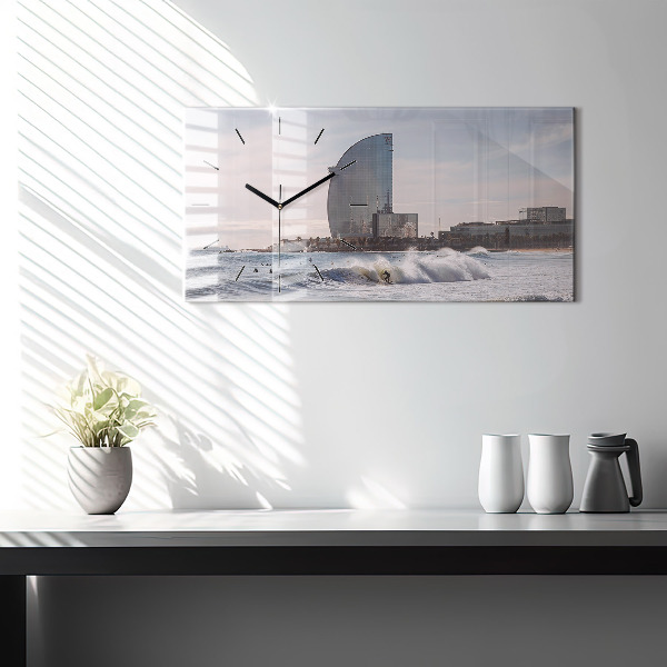 Zegar poziomy Barcelona Surfer