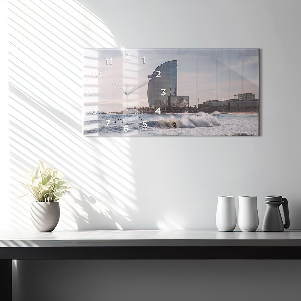 Zegar poziomy Barcelona Surfer