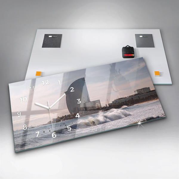 Zegar poziomy Barcelona Surfer