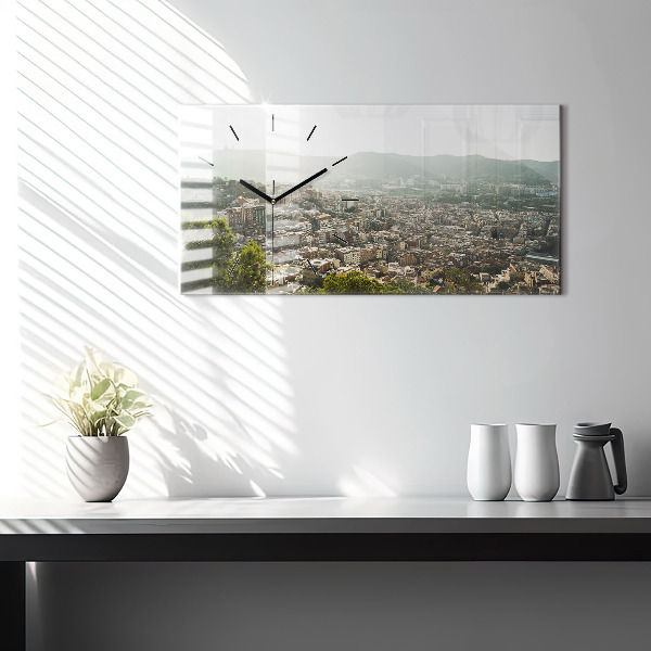 Zegar poziomy Barcelona widok Montjuic