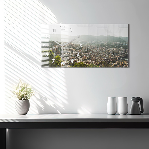 Zegar poziomy Barcelona widok Montjuic