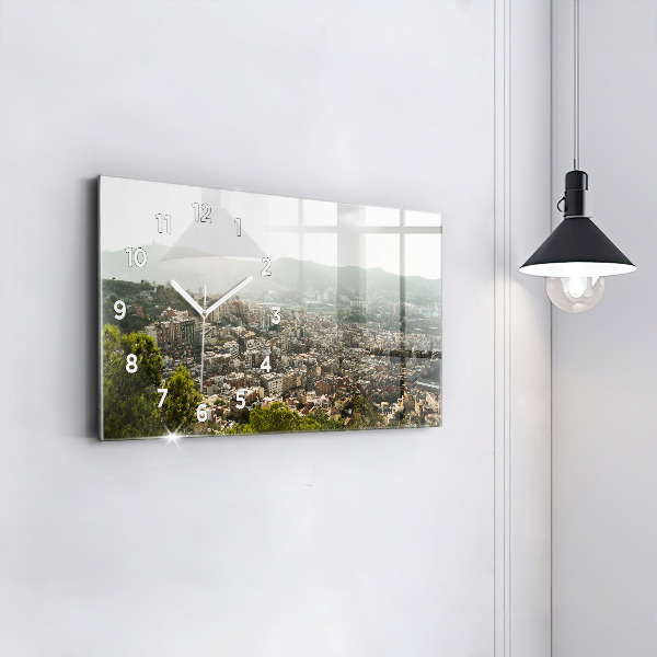 Zegar poziomy Barcelona widok Montjuic